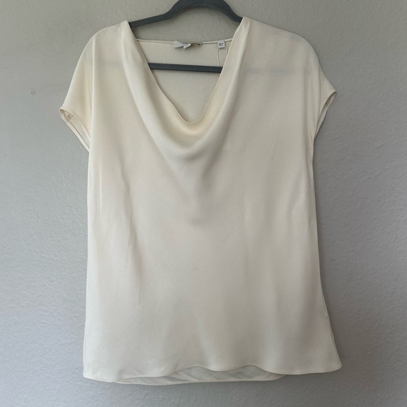 vince cowl neck cap sleeve blouse - Picture 4 of 12